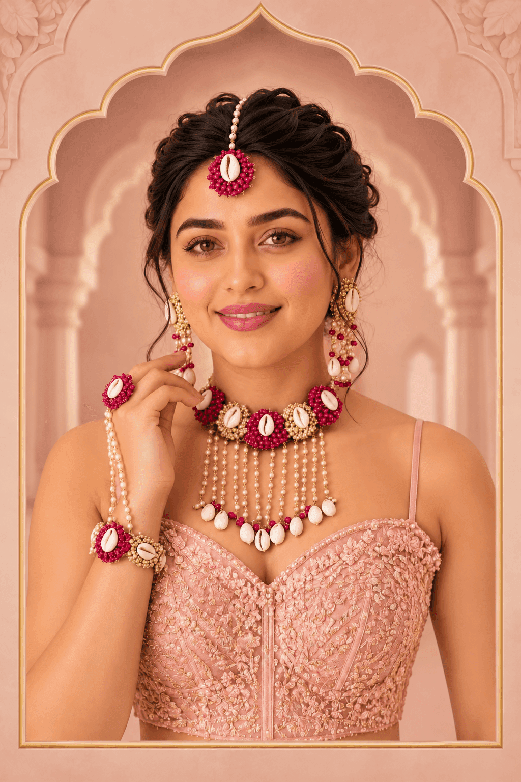 Shell Haldi Jewellery