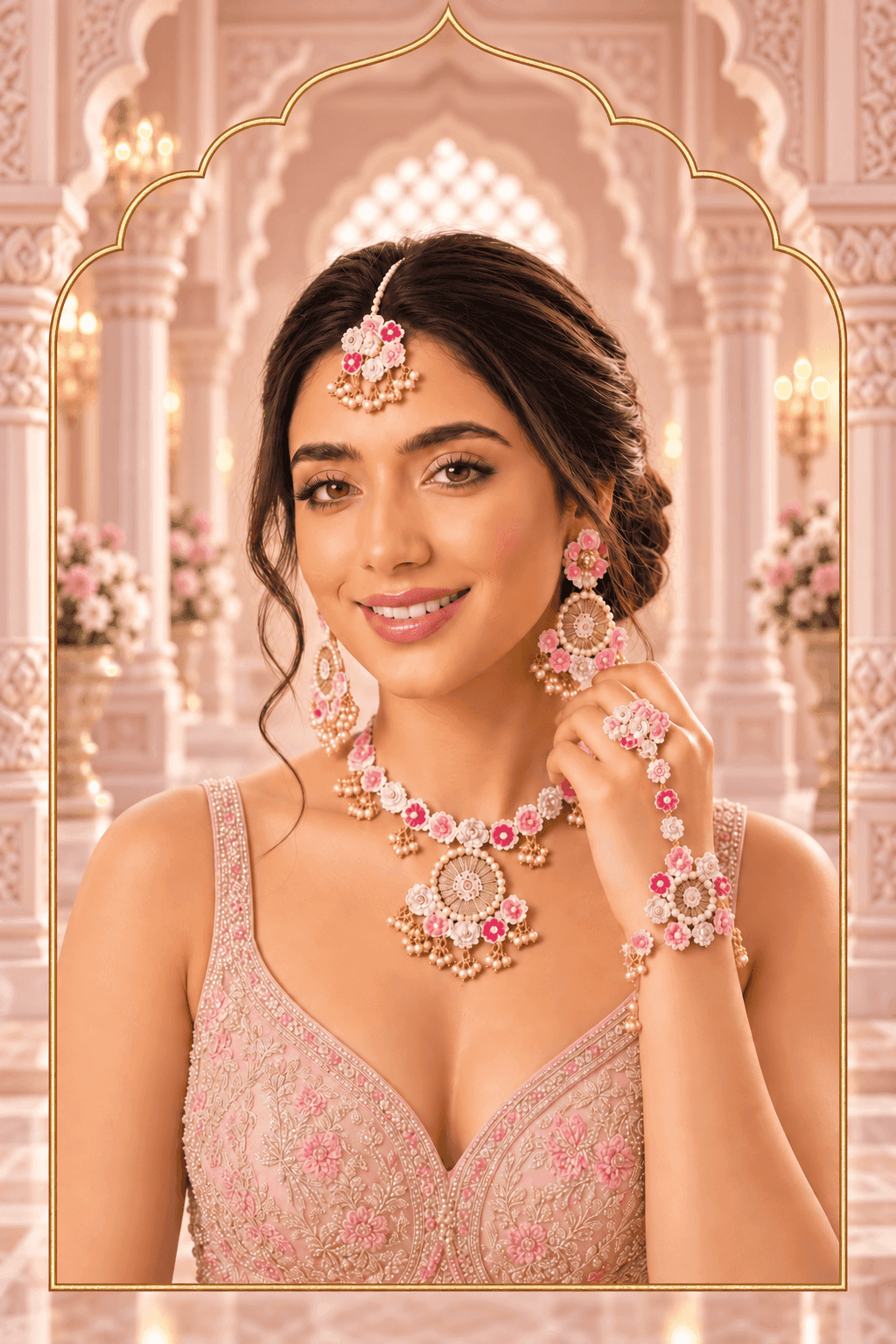 Hand Embroided Haldi jewellery